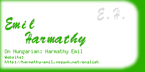 emil harmathy business card